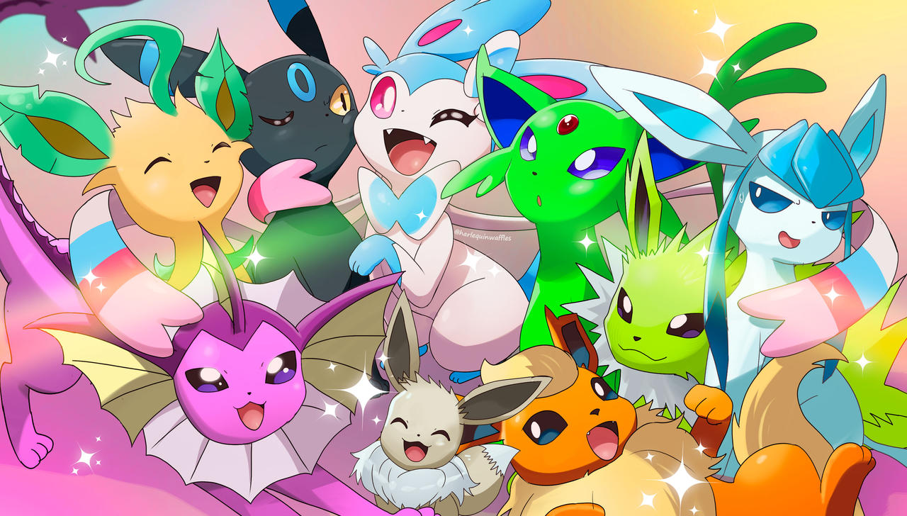 RAINBOW EEVEE By HarlequinWaffles On DeviantArt rainbow-eevee-by-harlequinwaffles-on-deviantart