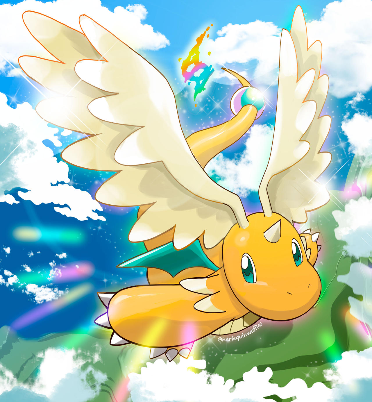 MEGA DRAGONITE By HarlequinWaffles On DeviantArt mega-dragonite-by-harlequinwaffles-on-deviantart