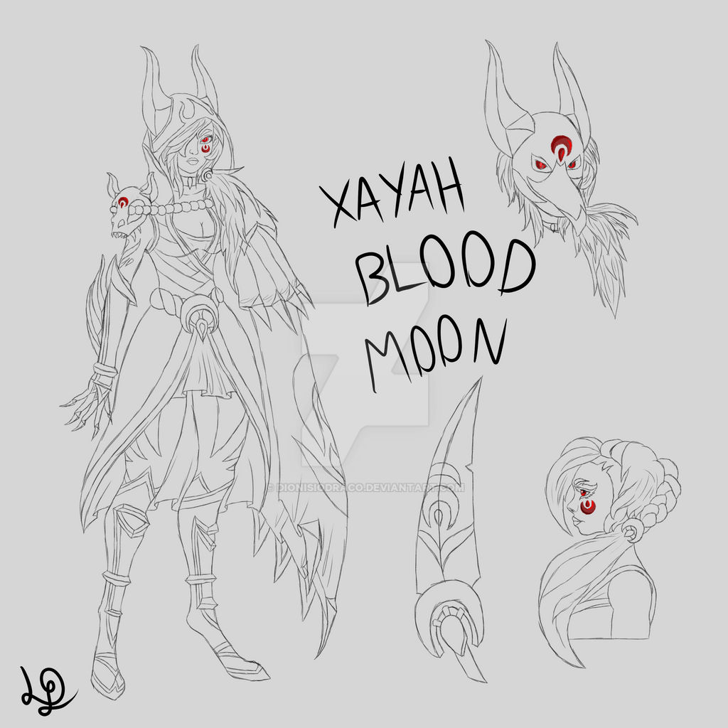 Blood Moon Xayah by DionisioDraco on DeviantArt