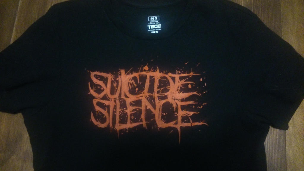 Suicide Silence T-shirt, Front acrylic paint (2)