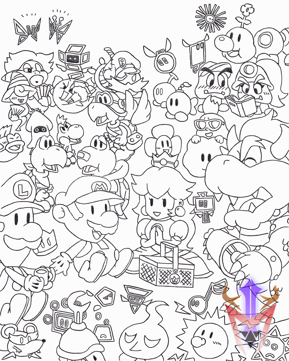 [Cubicle Drawing 09] - Paper Mario Picnic