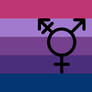 Trans flag with symbol ( Pellinen design ) 3