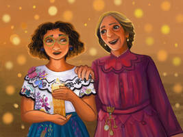 Mirabel is receiving the candle from Abuela by MillonsHumarts