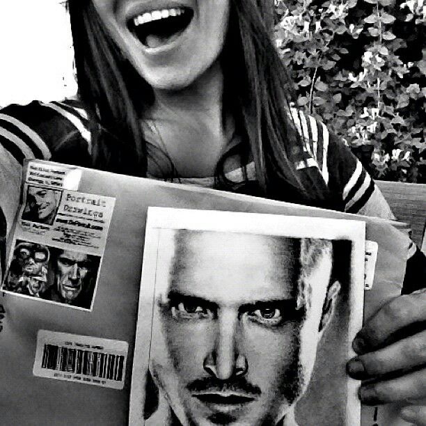 Aaron Paul's sister Danielle - with my Drawing