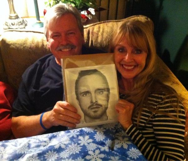 Aaron Paul's Parents - with my Drawing