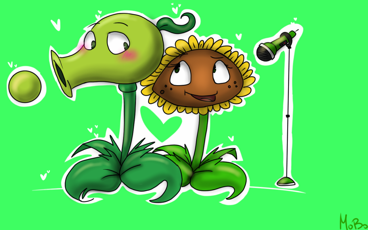 PvZ Peashooter And Sunflower By Asterycat On DeviantArt pvz-peashooter-and-sunflower-by-asterycat-on-deviantart