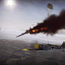 An Bf 109 destroys an B-17G...