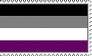 Asexual flag/pride stamp