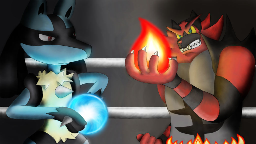 Lucario VS Incineroar by Hinoto91 on DeviantArt