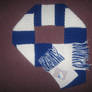 Navy Blue And White Scarf