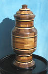 walnut-zebrawood urn by arboreal-crucible