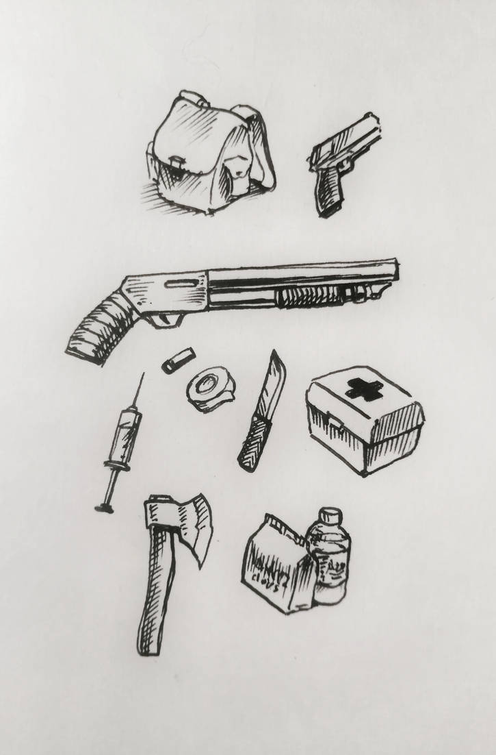 Post apocalyptic items set by Somonto on DeviantArt
