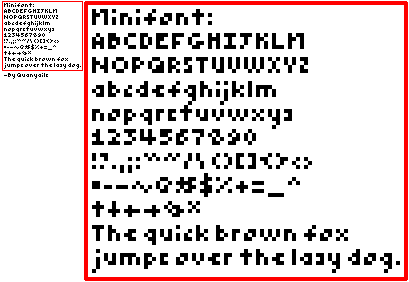 Smallest Font: Minifont