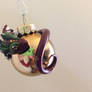 Burgundy Dragon Christmas Ornament