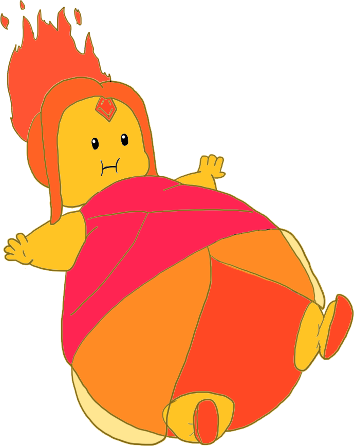 (reupload) Flame Princess inflation by snoopinga on DeviantArt