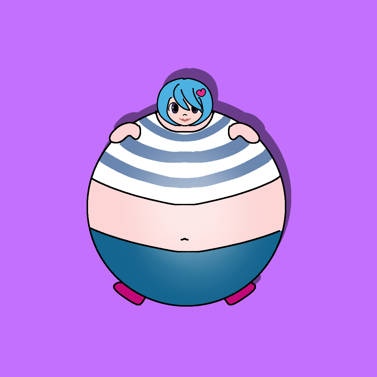 (reupload) michelle inflated by snoopinga on DeviantArt