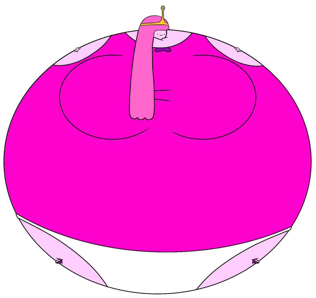 Princess Bubblegum inflated by snoopinga on DeviantArt