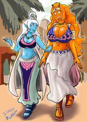 Naylee and Blaire in Alabasta - Inkey-Blue