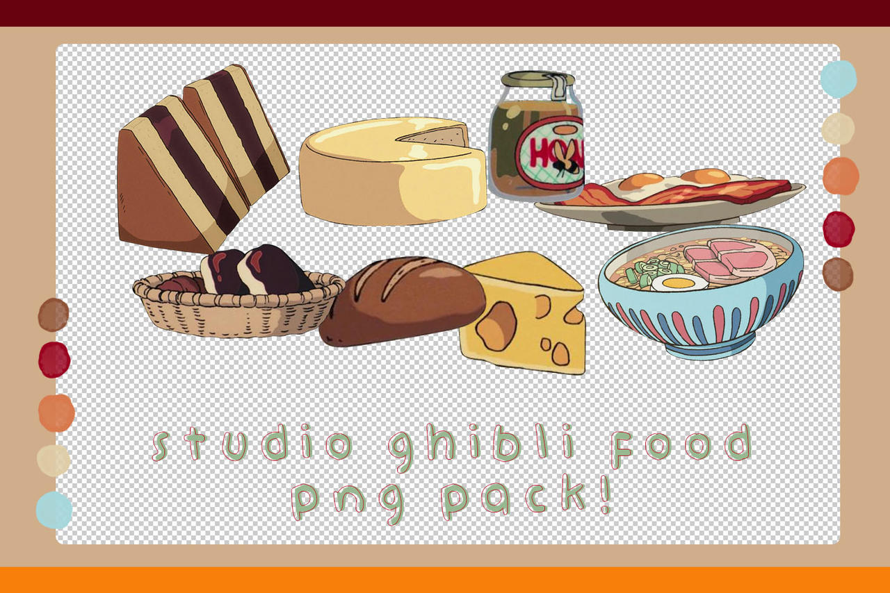 Studio Ghibli Food Charms, Set 1 by PepperTreeArt on DeviantArt