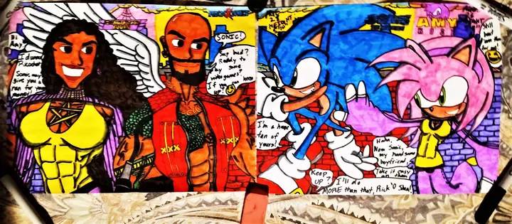 Ad311 Deviantart Ricochet and and Samantha Irvin meet Sonic and Amy by Ad311 on DeviantArt