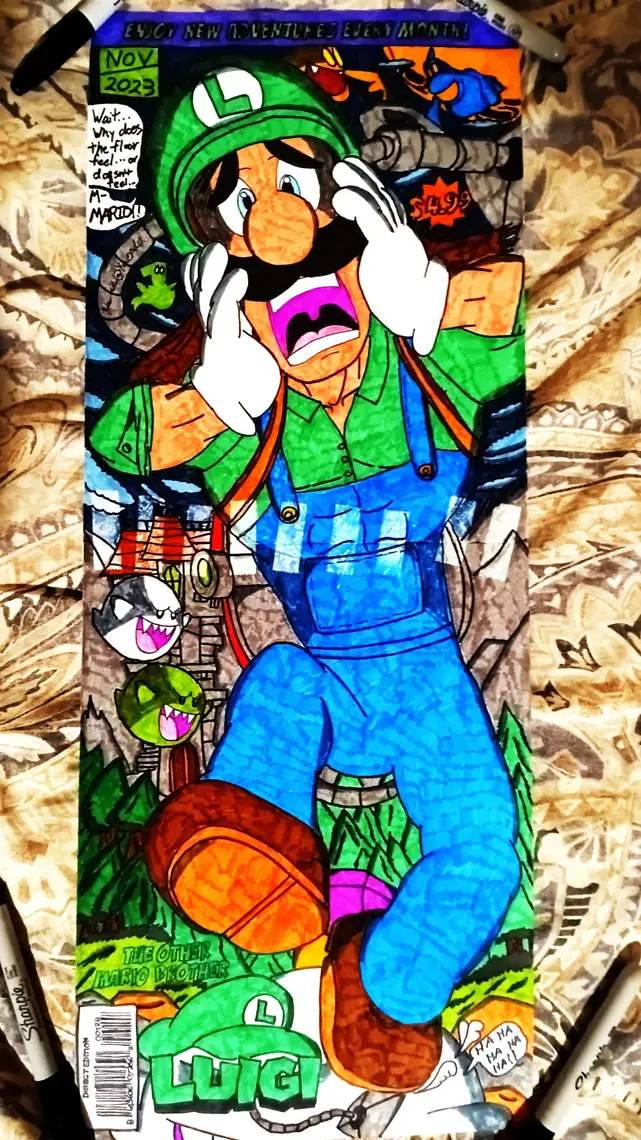 Ad311 Deviantart LUIGI 1st comic book cover by Ad311 on DeviantArt
