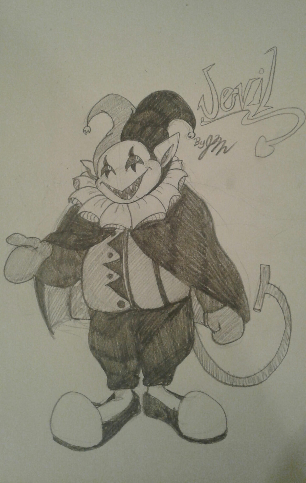 Deltarune Jevil sketch by AnimeJasmineKM on DeviantArt