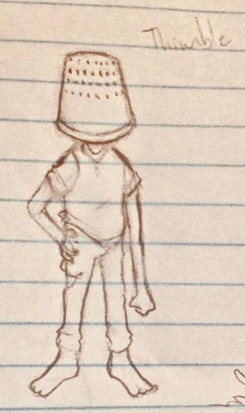 My old sketch of Thimble by ApprenticeTrash on DeviantArt
