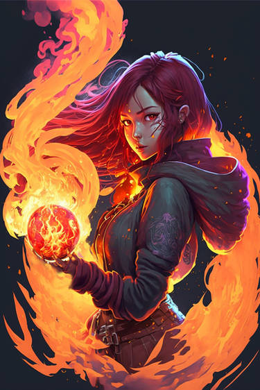 Anime fire girl by YoshinoNeko on DeviantArt