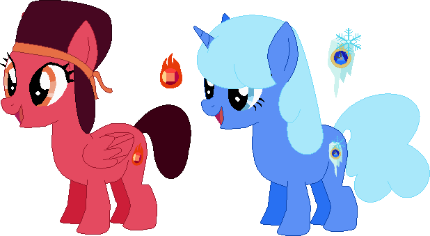 Ruby and Sapphire in MLP FIM Style by Victorfazbear on DeviantArt