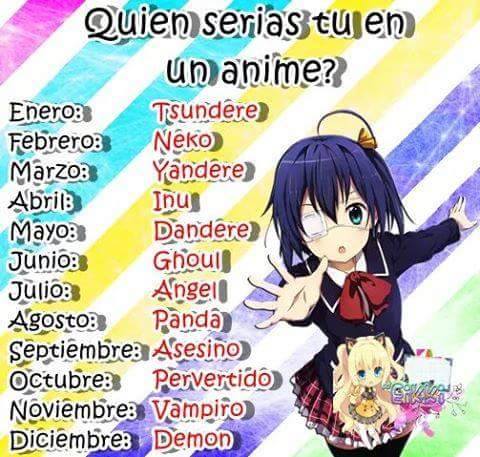 Quien serias tu en un anime? by alexis2404 on DeviantArt