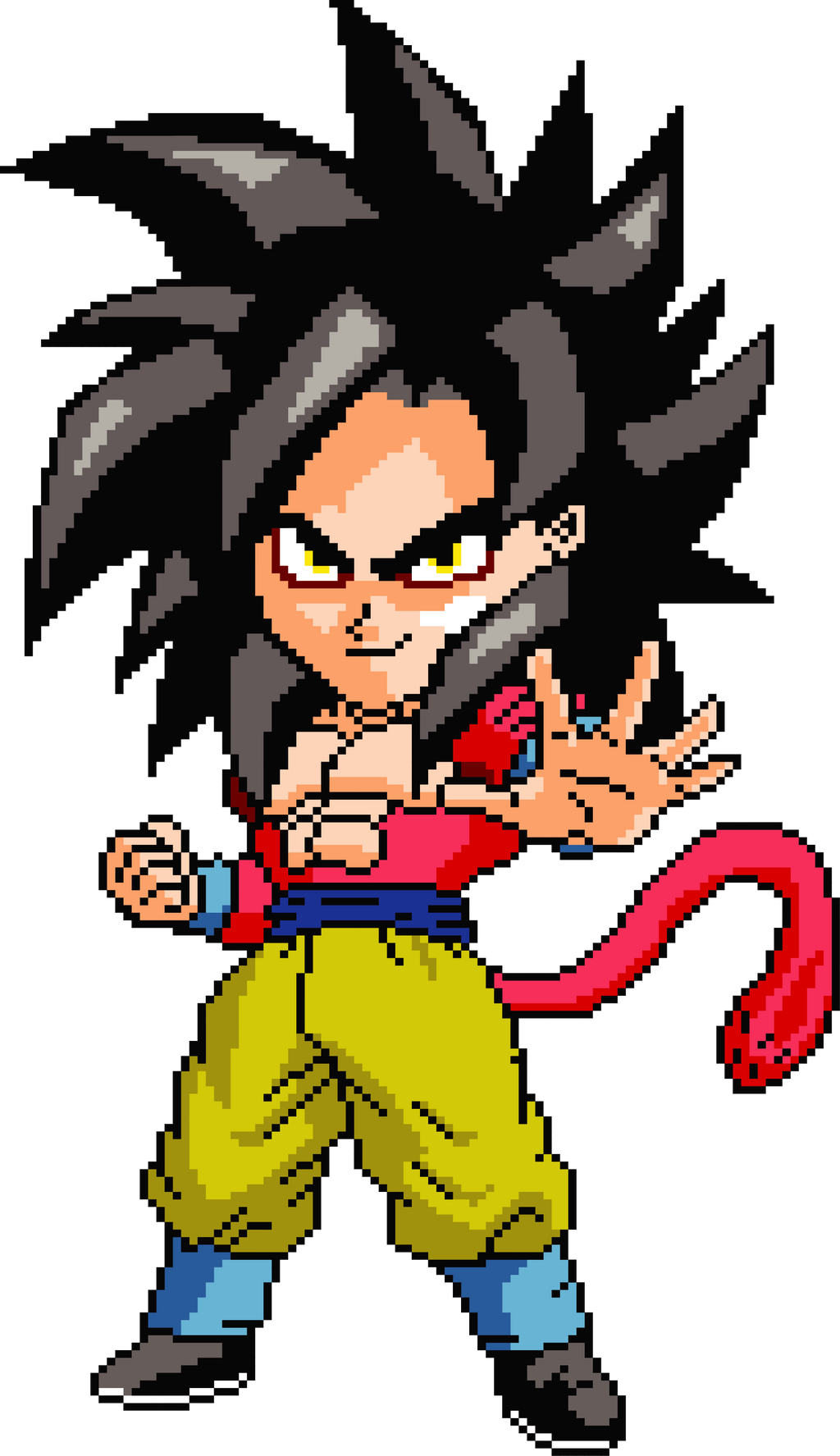 Pixel Art Dragon Ball Z Sangoku Super Sayen 4