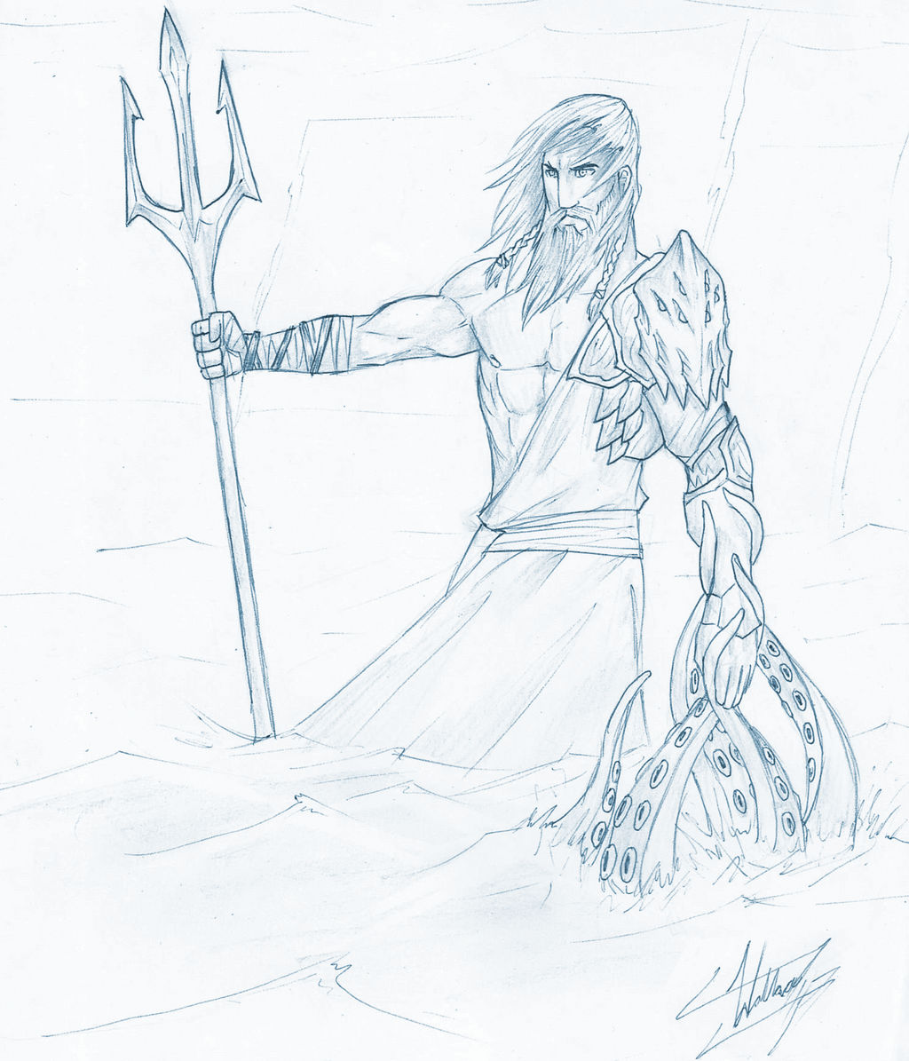 Poseidon Drawing By Wallacegamer On Deviantart Poseidon Drawing By Wallacegamer On Deviantart