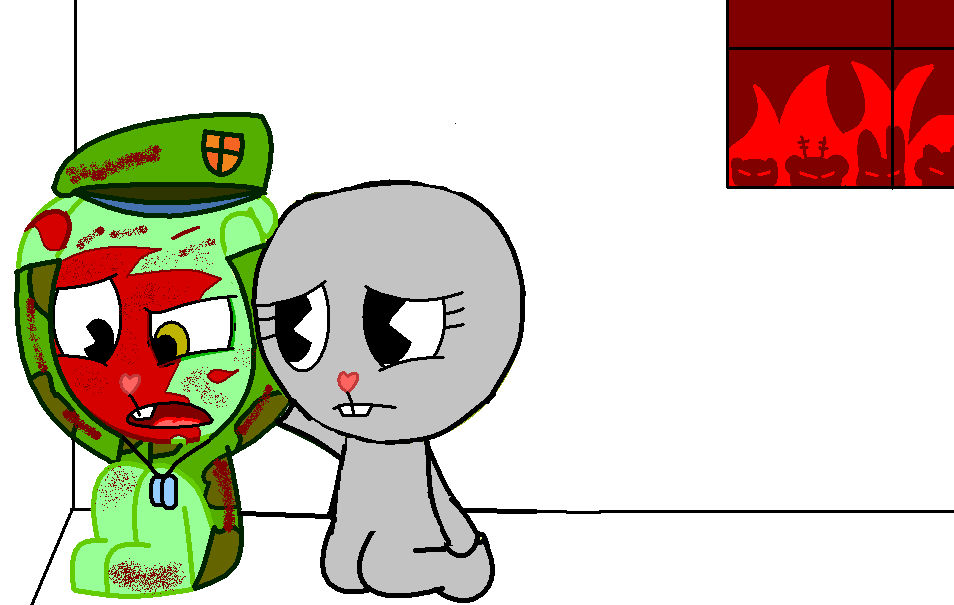 Leave me alone collab flippy and Oc by flakygirl44 on DeviantArt