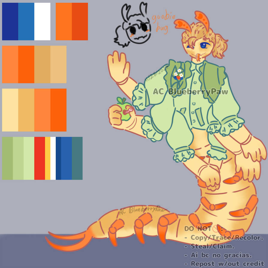Threadvile Oc Character Heli the Centipede - Threadville Oc by AeonCane on DeviantArt