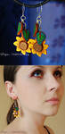 Sunflower earrings by OlgaC