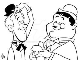Laurel and Hardy animated