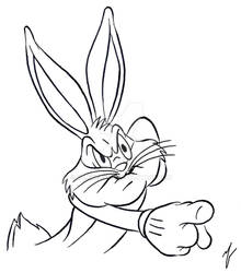 Bugs Bunny pointing