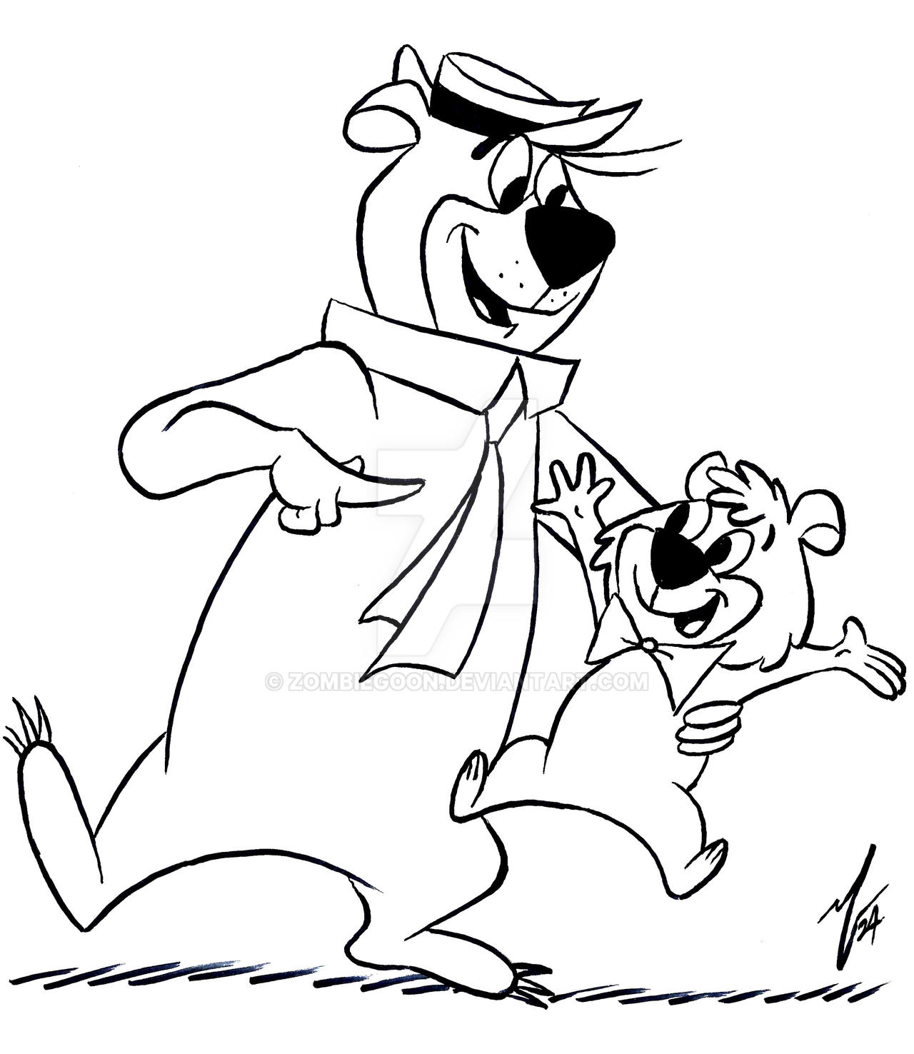 Yogi Bear and Boo Boo by zombiegoon on DeviantArt