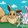 Eevee and Sylveon