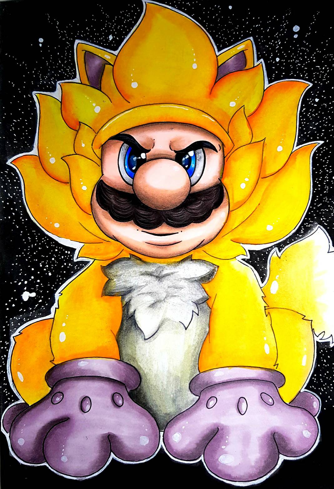 Cat Mario (art by IndigoWildcat on DeviantArt). : r/Mario