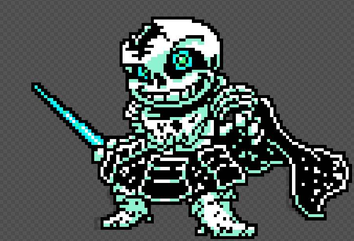 Pixilart - Canon Hyper Dust Sans by Quickgameplay