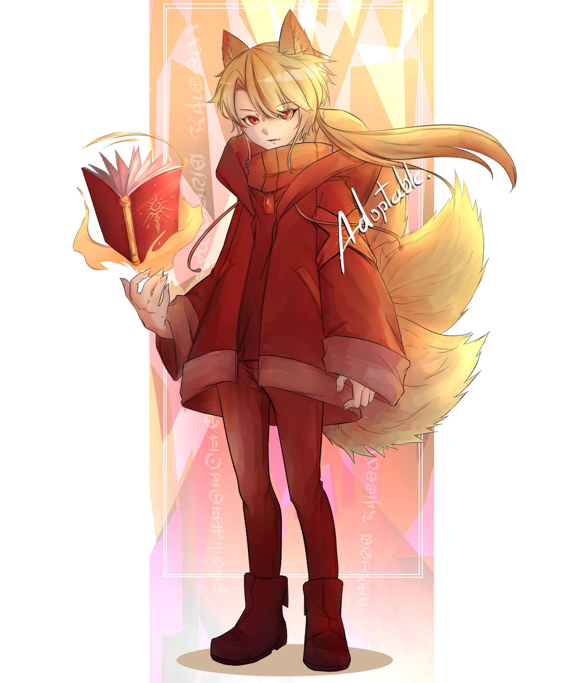 (Closed) Adoptable Auction: fox 3 tails fire by raze916 on DeviantArt