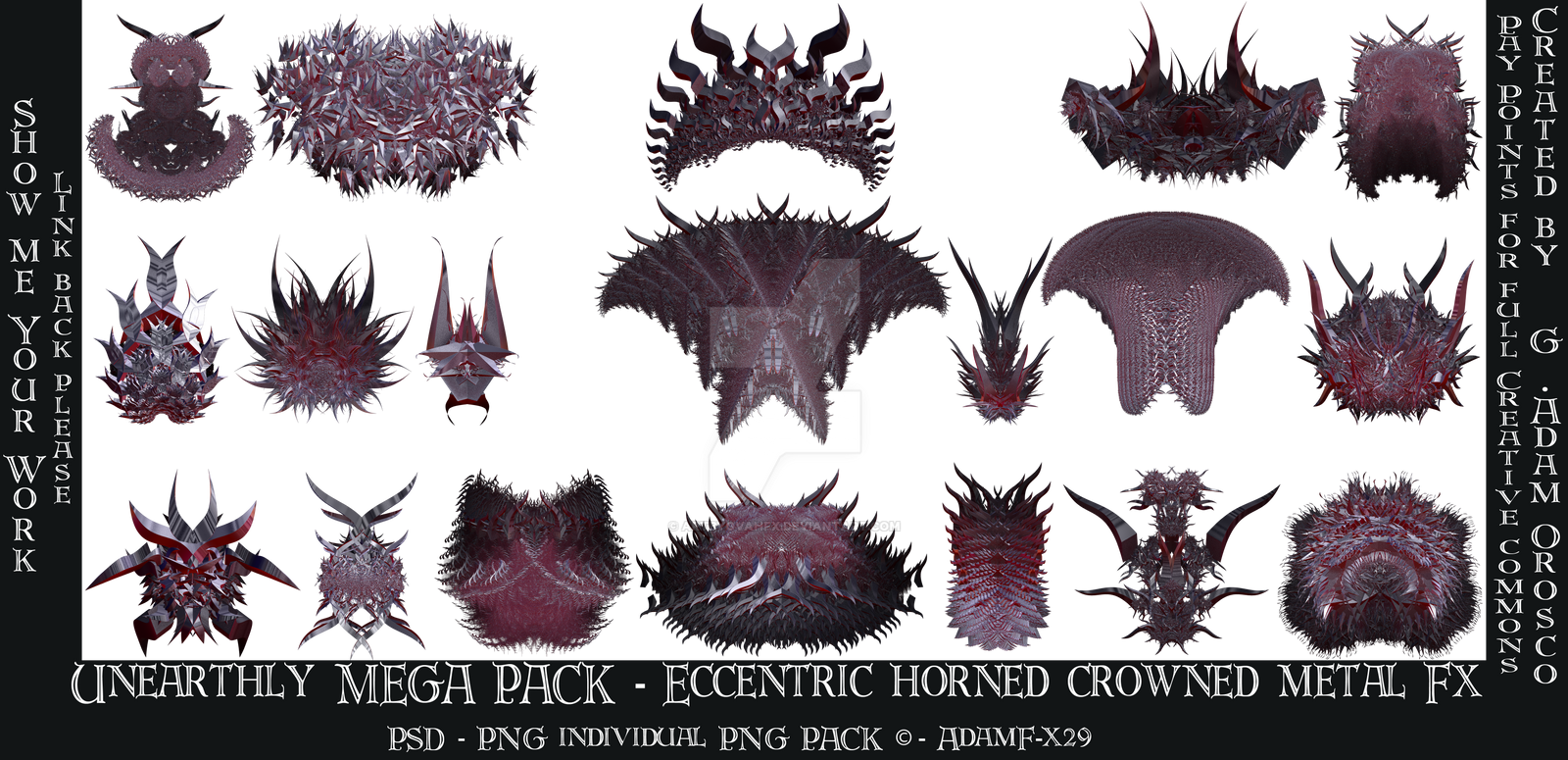 Mega Pack - Unearthly Eccentric Horned Crowned Met by ArtbyOvahFx on ...