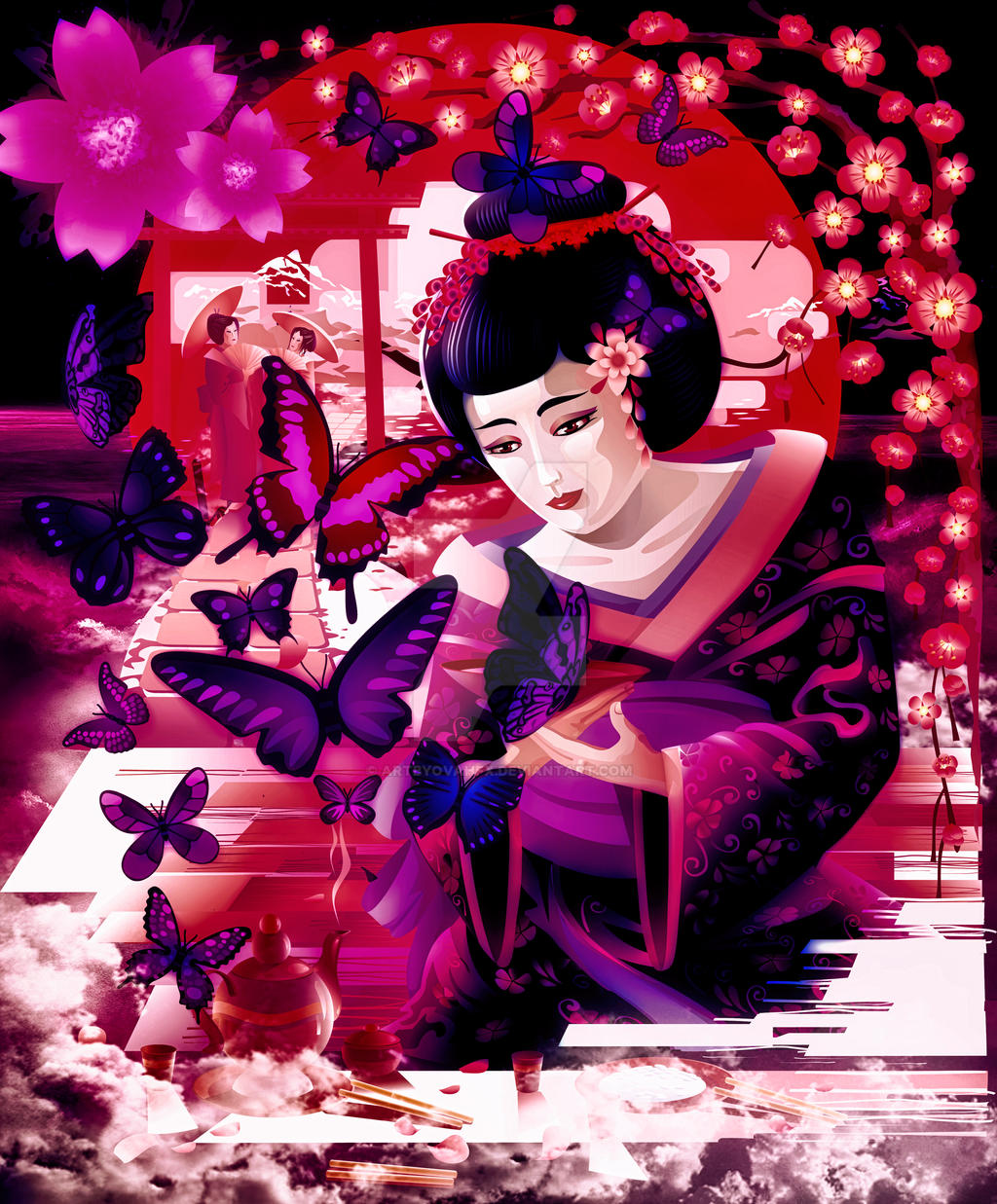 Geisha ButterFly Moon - Tea house Tradition Fx