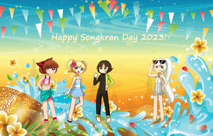 Happy Songkran Day 2023 from Powerpuff Girls