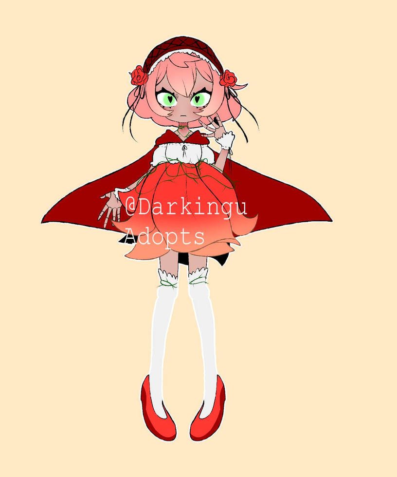 Red riding rose adopt (OPEN) by Amourtelle on DeviantArt