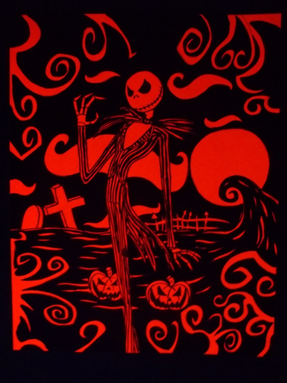 Nightmare Before Christmas Blacklight Poster