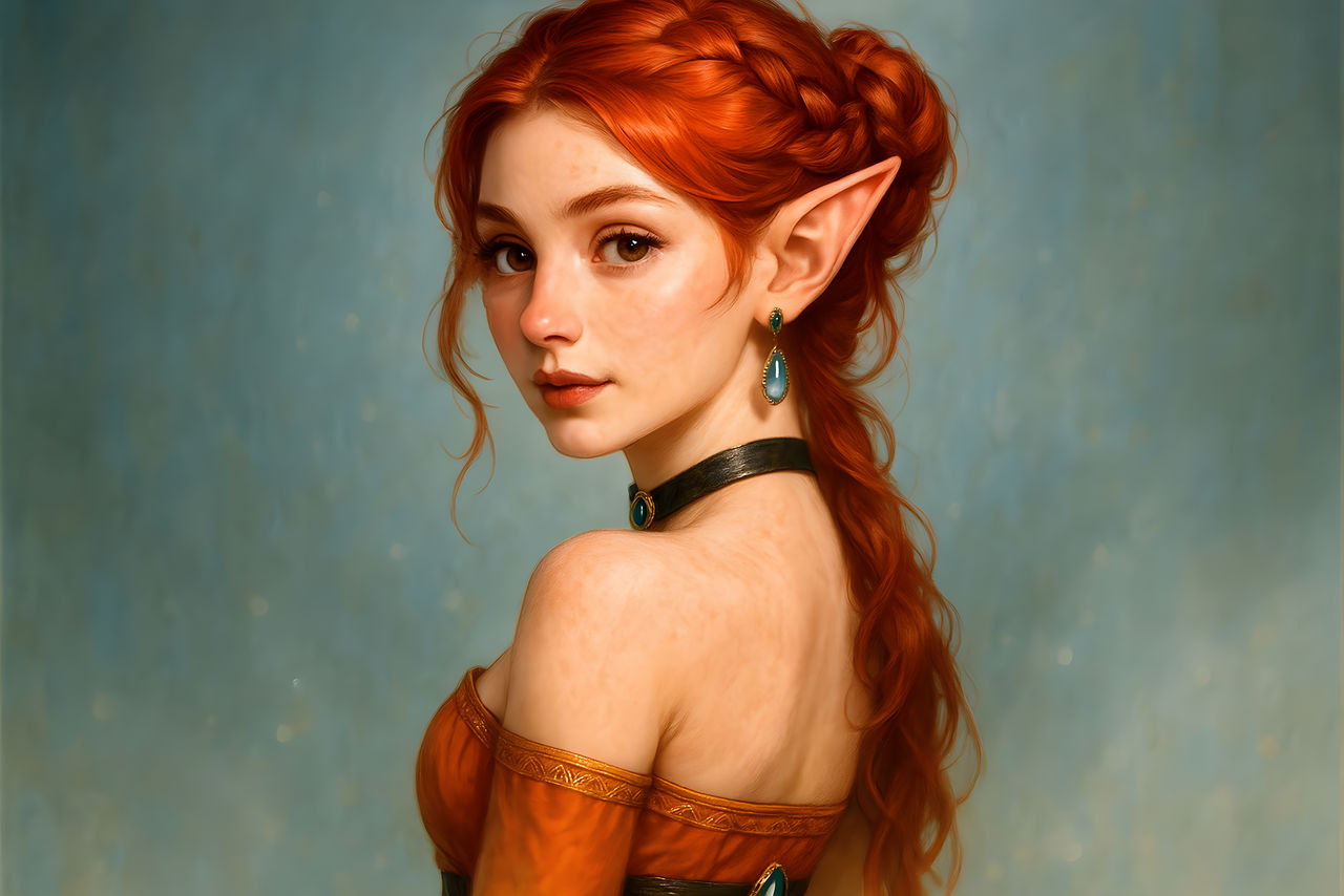Elegant Elf Portrait by CraziKings on DeviantArt
