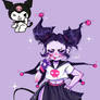 A cute anime Kuromi