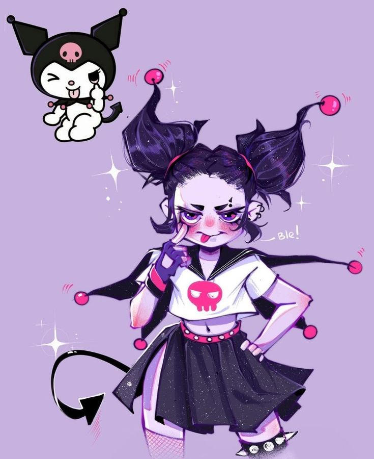 Kuomie A cute anime Kuromi by DarkeonLuna64 on DeviantArt